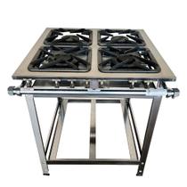 Fogão Industrial 4 Bocas Cefaz Linha Diamond Inox 430 Baixa Pressão I430-CFZD-015 Fogão Industrial 4 Bocas Cefaz Linha Diamond Inox 430 Baixa Pressão I430-CFZD-015