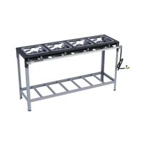 Fogão Industrial 4 Bocas em Linha 30X30 Alta Pressão S2000 Metalmaq