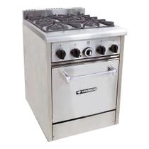 Fogao Industrial 4 Bocas Inox Fdb4f Com Forno Don Bidone - Venancio