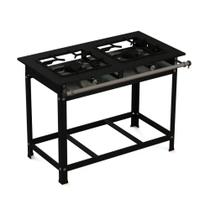 Fogão Industrial 40x40 P10 2 Bocas Alta Pressão JS Martins