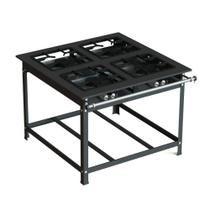 Fogão Industrial 40x40 P10 4 Bocas Alta Pressão JS Martins
