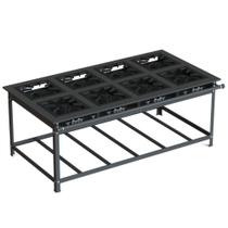 Fogão Industrial 40x40 P10 8 Bocas Baixa Pressão 4 QS 4 QD - JL Colombo