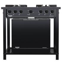 Fogão Industrial 4B Preto Com Forno E Tripla Chama Dako Fogão Industrial 4B Preto Com Forno E Tripla Chama Dako