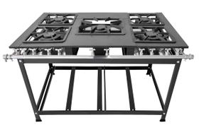 Fogão Industrial 5 Bocas Duplas 30x40 P7 Leona