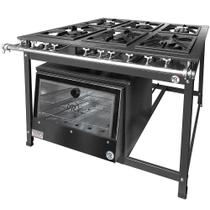 Fogão Industrial 6 Bocas 3 Duplas Baixa Pressão MR Fogões com Forno P7 Tradicional Fogão Industrial 6 Bocas 3 Duplas Baixa Pressão MR Fogões com Forno P7 Tradicional