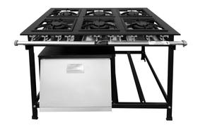 Fogão Industrial 6 Bocas 30x30 Baixa Pressão P7 com Forno JCN Fogão Industrial 6 Bocas 30x30 Baixa Pressão P7 com Forno JCN