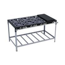 Fogão Industrial 6 Bocas 30X30 com Chapa S2000 Metalmaq Fogão Industrial 6 Bocas 30X30 com Chapa S2000 Metalmaq