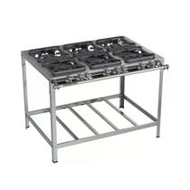 Fogão Industrial 6 Bocas 30x30 Inox Top Metalmaq