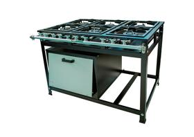 Fogão Industrial 6 Bocas 30x30 P5 Baixa Pressão Forno 87 Lts