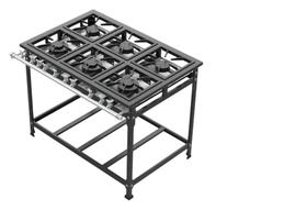 Fogão Industrial 6 Bocas 30x30 P5 Leona