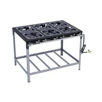 Fogão Industrial 6 Bocas 30x30 P6,5 3 Queim A. Pressão 3 QS MAX DUO Metalmaq Fogão Industrial 6 Bocas 30x30 P6,5 3 Queim A. Pressão 3 QS MAX DUO Metalmaq