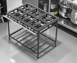 Fogão Industrial 6 Bocas 30x30 P7 Leona Fogão Industrial 6 Bocas 30x30 P7 Leona