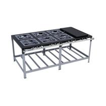 Fogão Industrial 6 Bocas 40X40 com Chapa Luxo Metalmaq