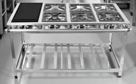 Fogão Industrial 6 Bocas com Chapa P8 em Aço Inox Leona Fogão Industrial 6 Bocas com Chapa P8 em Aço Inox Leona