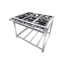Fogão Industrial 6 Bocas Simples e Duplo Inox 30X30cm P7 - FC2 Fogão Industrial 6 Bocas Simples e Duplo Inox 30X30cm P7 - FC2