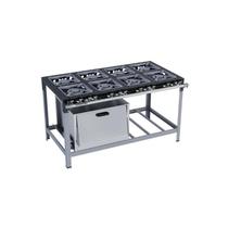 Fogão Industrial 8 Bocas 30X30 com Forno Luxo Metalmaq