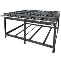 Fogão Industrial 8 Bocas Duplas Tradicional Baixa Pressão MR Fogões 30x30 P7 Fogão Industrial 8 Bocas Duplas Tradicional Baixa Pressão MR Fogões 30x30 P7