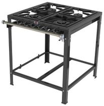 Fogão Industrial a Gás 4 Bocas 2 Simples 2 Duplas PMSD-42 G2 - Progás