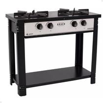 Fogão Industrial a Gás Baixa Pressão com Espera Forno 2 Bocas BR2B Venâncio