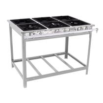 Fogão Industrial Comercial Gás Extra Inox 30x30 6 Bocas 3 Duplas Ei6d3e e - Venâncio Fogão Industrial Comercial Gás Extra Inox 30x30 6 Bocas 3 Duplas Ei6d3e e - Venâncio