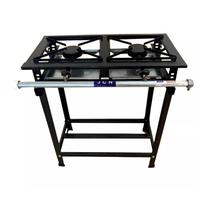 Fogão Industrial De Piso 2 Bocas Alta Pressão P5 30x30cm Jcn Cor Preto Tipo De Conexão Gás Engarrafado Gás