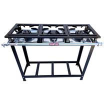 Fogão Industrial de Piso 3 Bocas Baixa Pressão QS Itafaz