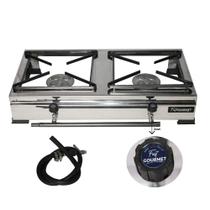 Fogão Industrial Fast Gourmet a Gás 2 Bocas Inox F2AP Fogão Industrial Fast Gourmet a Gás 2 Bocas Inox F2AP