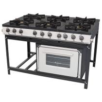 Fogão Industrial Gás Bravo 6 Bocas Com Forno Br6bf Venâncio