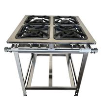 Fogão Industrial Gold 4 Bocas 2QS 2QD Baixa Pressão Perfil 7 Inox 430 Cefaz Fogão Industrial Gold 4 Bocas 2QS 2QD Baixa Pressão Perfil 7 Inox 430 Cefaz