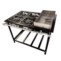 Fogão Industrial Gold 4 Bocas Banho Maria 2QS 2QD Baixa pressão Perfil 7 Cefaz Fogão Industrial Gold 4 Bocas Banho Maria 2QS 2QD Baixa pressão Perfil 7 Cefaz