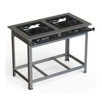 Fogão Industrial Inox 40x40 P10 2 Bocas Baixa Pressão QS QD JS Martins