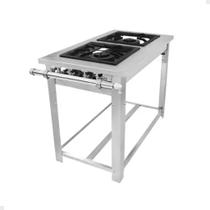 Fogão Industrial Inox A Gás 2 Bocas Linha Maxi MMI2 Venâncio