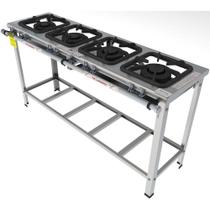 Fogão Industrial Inox Gastromaq 4 Bocas Linha Dupla FGI304LD Fogão Industrial Inox Gastromaq 4 Bocas Linha Dupla FGI304LD