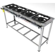 Fogão Industrial Inox Gastromaq 4 Bocas Linha Mista FGI304LM Fogão Industrial Inox Gastromaq 4 Bocas Linha Mista FGI304LM