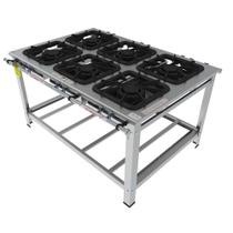 Fogão Industrial Inox Gastromaq 6 Bocas Duplas Centro FGI406CD Fogão Industrial Inox Gastromaq 6 Bocas Duplas Centro FGI406CD