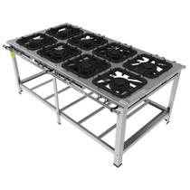 Fogão Industrial Inox Gastromaq 8 Bocas Duplas Centro FGI408CD Fogão Industrial Inox Gastromaq 8 Bocas Duplas Centro FGI408CD