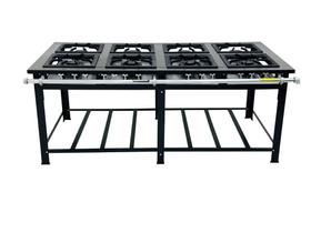 Fogão Industrial Lateral 8 Bocas 4 Bocas Simples 4 Bocas Duplas 30x30 Linha Extra Baixa Pressão Venâncio E8 Fogão Industrial Lateral 8 Bocas 4 Bocas Simples 4 Bocas Duplas 30x30 Linha Extra Baixa Pressão Venâncio E8