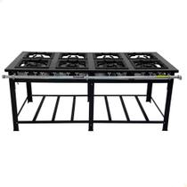 Fogão Industrial Maxi 8 Queimadores Duplo Venâncio Gás GLP Baixa Pressão 15330