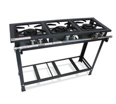 Fogão Industrial P5 3 Bocas Baixa Pressão 2QS 1QD - MetalFour