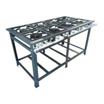 Fogão Industrial P7 8 Bocas Baixa Pressão 8 Queimadores simples Metalfour