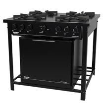 Fogão Industrial Profissional Dako Couraçado 4 Bocas Com Forno