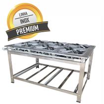 Fogão Industrial Profissional Inox Grande Alta Potencia 6 Bocas Queimadores Duplos Ferro Fundido Sebem Fogão Industrial Profissional Inox Grande Alta Potencia 6 Bocas Queimadores Duplos Ferro Fundido Sebem