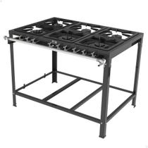Fogão Industrial Progás 6 Bocas A Gás PMSD-63 G2 3 Bocas Simples e 3 Bocas Duplas Sem Forno P42662 Fogão Industrial Progás 6 Bocas A Gás PMSD-63 G2 3 Bocas Simples e 3 Bocas Duplas Sem Forno P42662