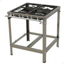 Fogão Industrial Progás PMINOX-402F 4 bocas A Gás 2 Bocas Duplas e 2 Bocas Simples Sem Forno P37424 Fogão Industrial Progás PMINOX-402F 4 bocas A Gás 2 Bocas Duplas e 2 Bocas Simples Sem Forno P37424