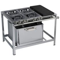 Fogão Industrial Stori Premium 4 Bocas 30x30 Forno Com Chapa M22 Aço Inox 430 Metalmaq Fogão Baixa Pressão Fogão Industrial Stori Premium 4 Bocas 30x30 Forno Com Chapa M22 Aço Inox 430 Metalmaq Fogão Baixa Pressão