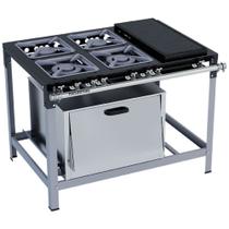 Fogão Industrial Stori Premium 4 Bocas 30x30 Forno com Chapa M22 Pintado Metalmaq Fogão Industrial Stori Premium 4 Bocas 30x30 Forno com Chapa M22 Pintado Metalmaq