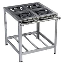 Fogão Industrial Stori Premium 4 Bocas 30x30 M14 Aço inox 430 Metalmaq Fogão Industrial Stori Premium 4 Bocas 30x30 M14 Aço inox 430 Metalmaq