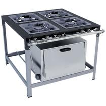Fogão Industrial Stori Premium 4 Bocas 40x40 com Forno M18 Pintado Metalmaq Fogão Industrial Stori Premium 4 Bocas 40x40 com Forno M18 Pintado Metalmaq