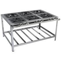 Fogão Industrial Stori Premium 6 Bocas 40x40 M15 Aço Inox 430 Metalmaq Fogão Industrial Stori Premium 6 Bocas 40x40 M15 Aço Inox 430 Metalmaq