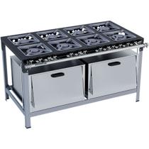 Fogão Industrial Stori Premium 8 Bocas 30x30 2 Fornos M20 Pintado Metalmaq
